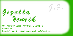 gizella henrik business card